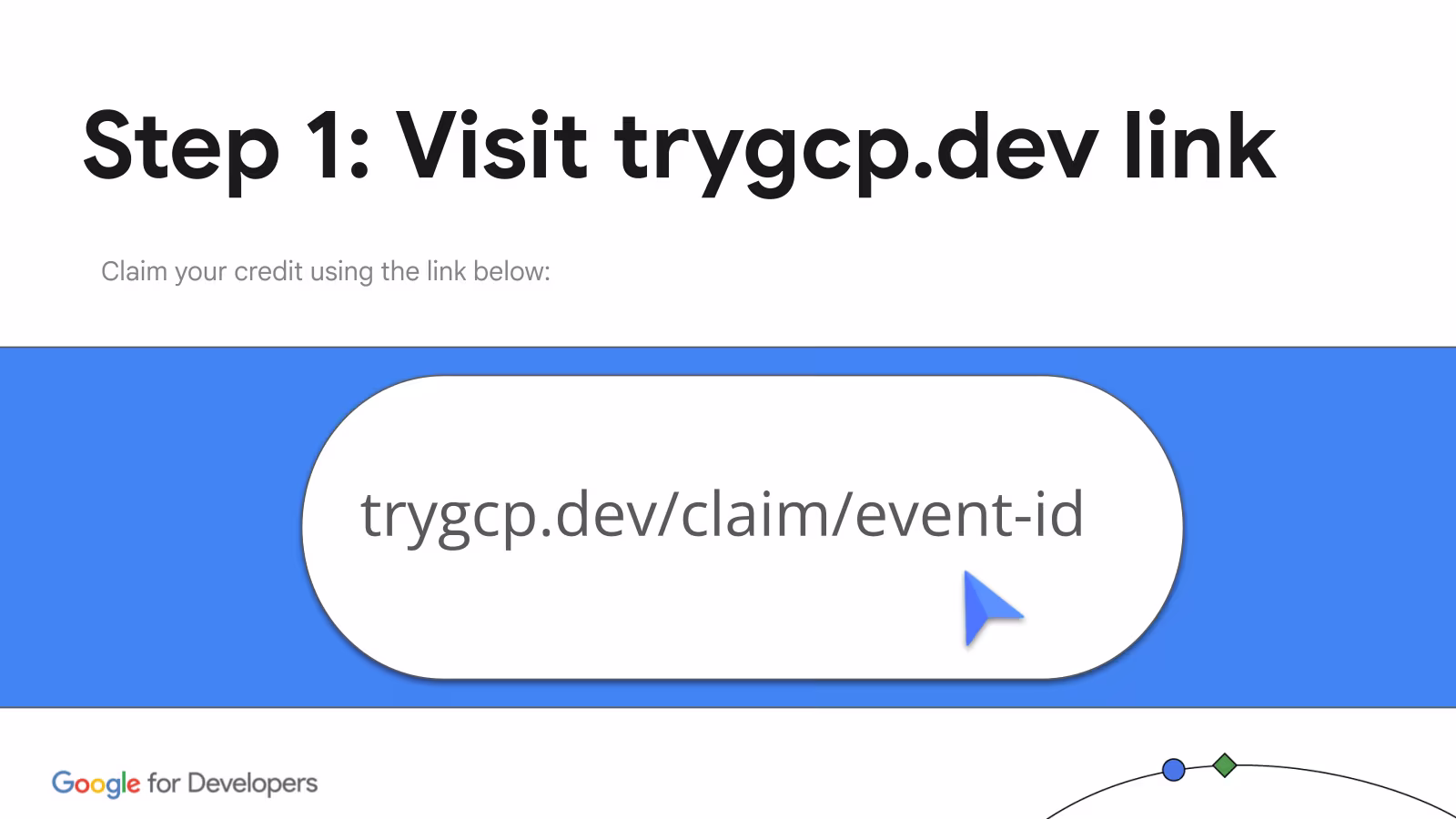 The trygcp.dev claim landing page