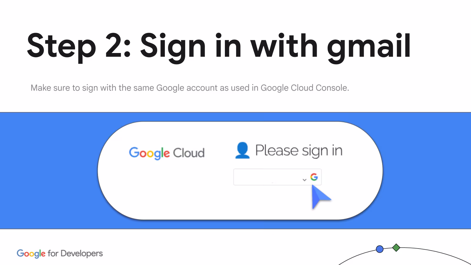 Sign in with your Google account
